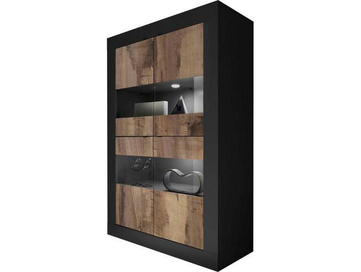 INOSIGN Vitrine Basic Höhe 162 cm, Standvitrine mit 4 Türen - Metallgriffe, Stauraumvitrine in moderner Rahmenoptik, Hochschrank, Anrichte von Inosign
