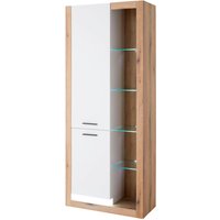 INOSIGN Vitrine "Brixen, Vitrinenschrank in Eiche Dekor, moderne Standvitrine", Metallgriffe, ausreichend Stauraum, vielseitig einsetzbar, 80 cm breit INOSIGN Vitrine "Brixen, Vitrinenschrank in Eiche Dekor, moderne Standvitrine", Metallgriffe, ausreichend Stauraum, vielseitig einsetzbar, 80 cm breit von Inosign