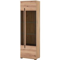 INOSIGN Vitrine "Cantara, Vitrinenschrank in Eiche Evoke oder weiß, Standvitrine", schwarzer Stangengriff, ausreichend Stauraum, vielseitig einsetzbar von Inosign