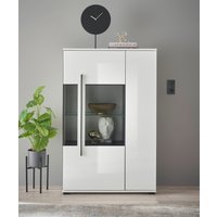 INOSIGN Vitrine "Cantara, Vitrinenschrank in Eiche Evoke oder weiß, Standvitrine" schwarzer Stangengriff, ausreichend Stauraum, vielseitig einsetzbar INOSIGN Vitrine "Cantara, Vitrinenschrank in Eiche Evoke oder weiß, Standvitrine" schwarzer Stangengriff, ausreichend Stauraum, vielseitig einsetzbar von Inosign