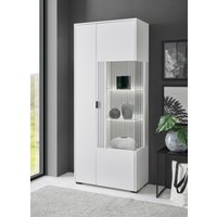INOSIGN Vitrine "Hudson, Stauraumvitrine", in moderner Trendfarbe, Griffe aus Metall (Schwarz), Höhe 180 cm von Inosign