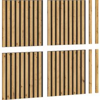 INOSIGN Wandpaneel "Silencio, 4er Set, quadratisch je 40 x 40 cm, inkl. 4 Abschlussleisten" 4 Stk. tlg. Akustikpaneel, Paneel, Lamellenwand von Inosign