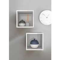 INOSIGN Wandregal "Wandregal Infinity", (Set, 2 St., 2 kleine Würfelregale), Würfelregal 2er-Set, Breite 28 cm, Höhe 29 cm von Inosign