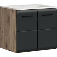 INOSIGN Waschbeckenunterschrank 2 Stk. tlg. Florenz, Waschtisch inkl. Waschbecken, Nox Oak NB, 60 cm breit von Inosign