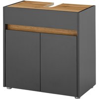 INOSIGN Waschbeckenunterschrank "CITY/GIRON, Waschtisch mit Griffmulde, Badschrank in zeitlosem Design", in den Farben Weiß und Anthrazit verfügbar, viel Stauraum von Inosign