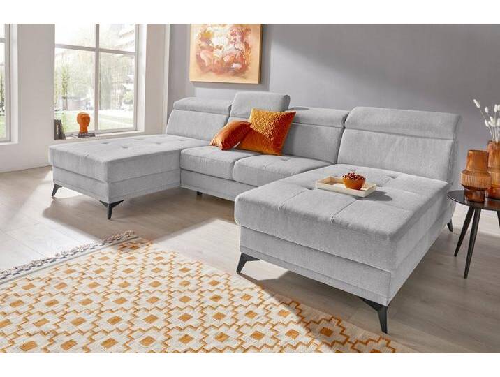 INOSIGN Wohnlandschaft Cardiz U-Form, grau, mit Bettfunktion-mit Bettkasten, hellgrau INOSIGN Wohnlandschaft Cardiz U-Form, grau, mit Bettfunktion-mit Bettkasten, hellgrau von Inosign