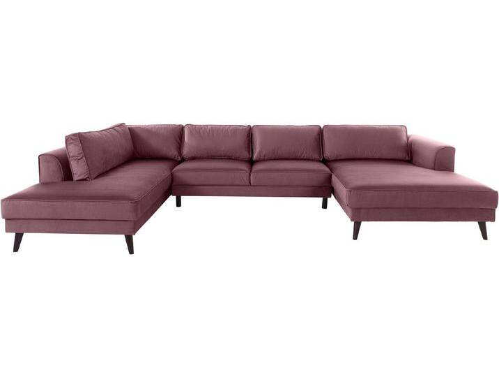 INOSIGN Wohnlandschaft Lumber Jack, viel Platz, bequem, Breite 354cm, hoher Fuß, U-Form, in moderner Optik, rosa, altrosa von Inosign