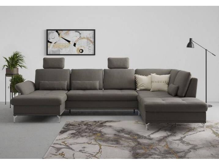 INOSIGN Wohnlandschaft Palm Beach U-Form, Federkern, mit Sitztiefenverstellung, braun von Inosign