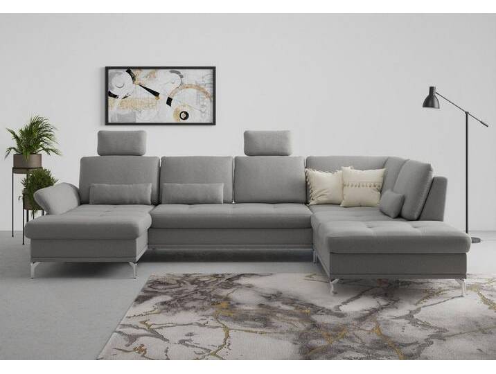 INOSIGN Wohnlandschaft Palm Beach U-Form, Federkern, mit Sitztiefenverstellung, grau INOSIGN Wohnlandschaft Palm Beach U-Form, Federkern, mit Sitztiefenverstellung, grau von Inosign