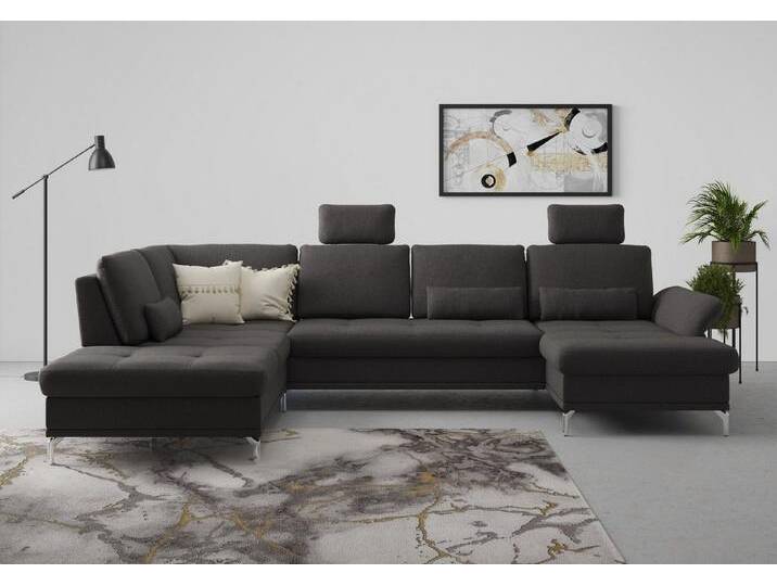 INOSIGN Wohnlandschaft Palm Beach U-Form, Federkern, mit Sitztiefenverstellung, grau von Inosign