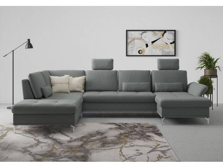 INOSIGN Wohnlandschaft Palm Beach U-Form, Federkern, mit Sitztiefenverstellung, grau von Inosign