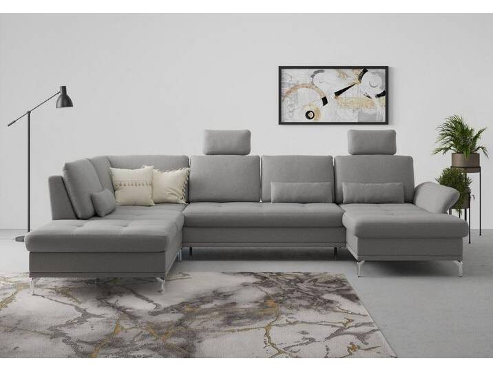 INOSIGN Wohnlandschaft Palm Beach U-Form, Federkern, mit Sitztiefenverstellung, grau INOSIGN Wohnlandschaft Palm Beach U-Form, Federkern, mit Sitztiefenverstellung, grau von Inosign