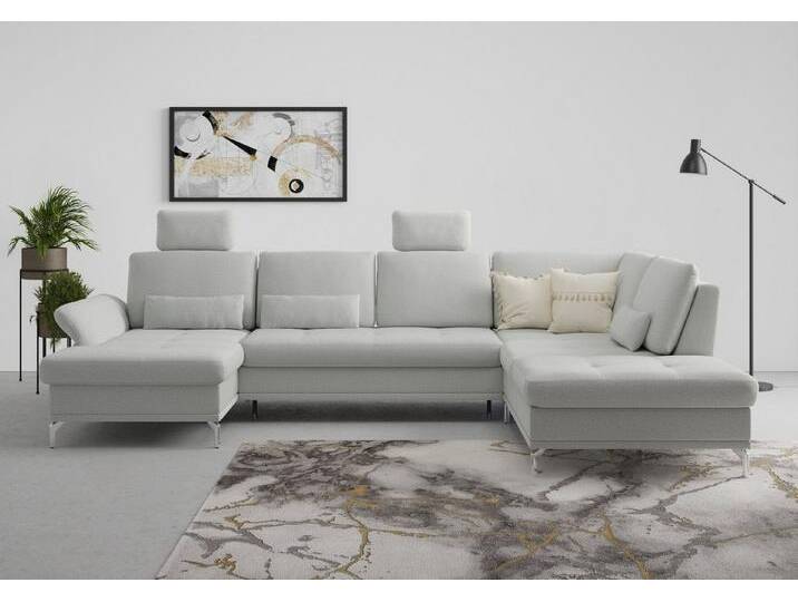 INOSIGN Wohnlandschaft Palm Beach U-Form, Federkern, mit Sitztiefenverstellung, grau von Inosign