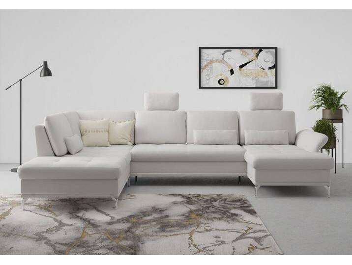 INOSIGN Wohnlandschaft Palm Beach U-Form, Federkern, mit Sitztiefenverstellung, silberfarben von Inosign