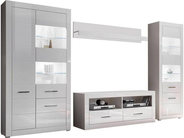 INOSIGN Wohnwand BIANCO, (Set, 4-St), weiß von Inosign