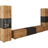 INOSIGN Wohnwand "BERLIN III, Vitrine Türschlag links/rechts wechselbar", (Komplett-Set, 3 St.), moderne grifflose Mediawand Breite 260 cm, Vitrine mit Verglasung von Inosign