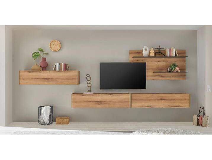 INOSIGN Wohnwand City/Giron, moderne Anbauwand, Komplettset in vielen Farben verfügbar, (Set, 4-St), enthält drei Hängeschränke & ein Wandpaneel von Inosign