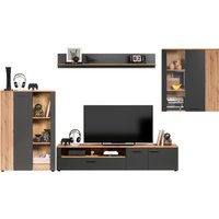 INOSIGN Wohnwand "Estepona", (Komplett-Set, 4 St.), Türen mit Akustikpaneel-Look von Inosign