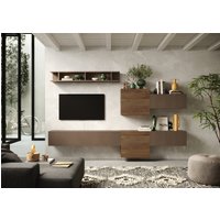 INOSIGN Wohnwand "INFINITY, 6tlg. Breite 262 cm, Höhe variabel, Schrankwand, Anbauwand", (Lowboard hängend, 2x Hängeschrank, 2x Hängewürfel, Wandregal) von Inosign