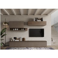 INOSIGN Wohnwand "INFINITY, 6tlg. Breite 276 cm, Höhe variabel, Schrankwand, Anbauwand", (2x Lowboard, Hängeschrank, 2x Hängewürfel, Wandregal) von Inosign
