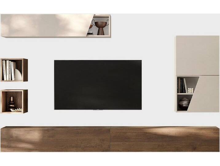 INOSIGN Wohnwand INFINITY, 6tlg. Breite 276 cm, moderne Mediawand, (6-St), (2x Lowboard hängend, 2x Hängewürfel, Hängeschrank, Würfelregal Set) von Inosign