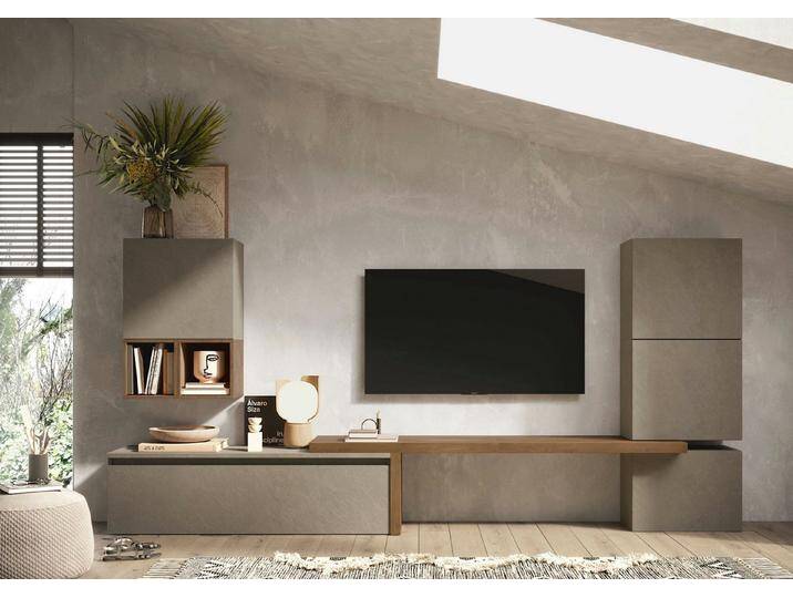 INOSIGN Wohnwand INFINITY, 7tlg. Breite 290 cm, Höhe variabel, Schrankwand, Anbauwand, (7-St), (Lowboard, T-Boden, 3x Hängewürfel, Würfelregal Set, Würfel-Element) von Inosign