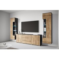 INOSIGN Wohnwand "KENIA", (Komplett-Set, 3 St.), Vitrinen mit Eckverglasung, hängend und stehend montierbar von Inosign
