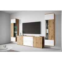INOSIGN Wohnwand "KENIA", (Komplett-Set, 3 St.), Vitrinen mit Eckverglasung, hängend und stehend montierbar von Inosign