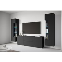 INOSIGN Wohnwand "KENIA", (Komplett-Set, 3 St.), Vitrinen mit Eckverglasung, hängend und stehend montierbar von Inosign