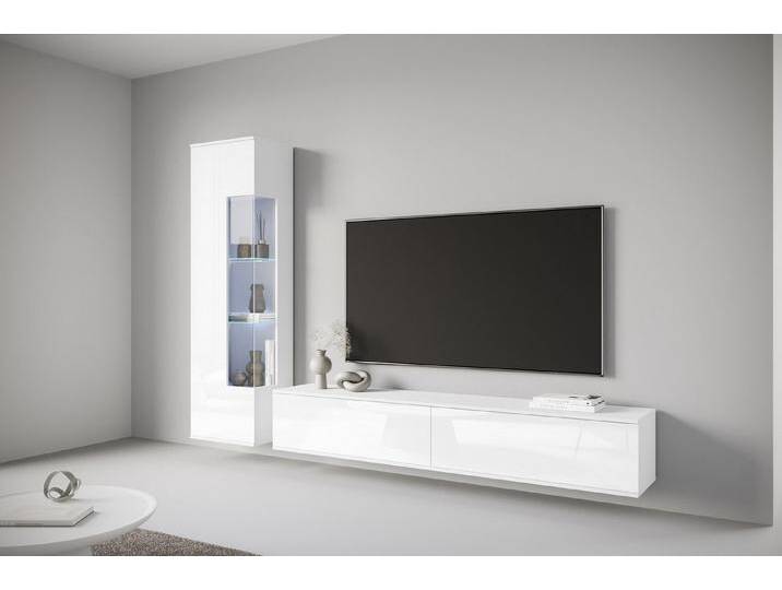 INOSIGN Wohnwand Kenia, Vitrine Türanschlag links/rechts wechselbar, (Komplett-Set, 2-St), Vitrine mit Eckverglasung, hängend und stehend montierbar von Inosign