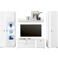 INOSIGN Wohnwand "LONG ISLAND", (Set, 4 St.), in moderner Trendfarbe,inklusive senkrechter Beleuchtung,Breite 305 cm von Inosign