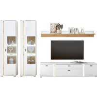 INOSIGN Wohnwand "LONG ISLAND", (Set, 4 St.), in moderner Trendfarbe,inklusive senkrechter Beleuchtung,Breite 330 cm von Inosign