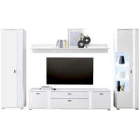 INOSIGN Wohnwand "LONG ISLAND", (Set, 4 St.), in moderner Trendfarbe,inklusive senkrechter Beleuchtung,Breite 330 cm von Inosign