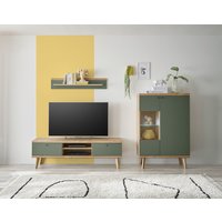 INOSIGN Wohnwand "MAVAS", (Set, 3 St.), in moderner Trendfarbe, Griffe aus Metall (Schwarz), Breite 260 cm von Inosign