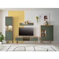 INOSIGN Wohnwand "MAVAS" Set, 4 Stk. tlg. in moderner Trendfarbe, Griffe aus Metall (Schwarz), Breite 320 cm von Inosign