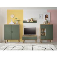 INOSIGN Wohnwand "MAVAS", (Set, 4 St.), in moderner Trendfarbe, Griffe aus Metall (Schwarz), Breite 324 cm von Inosign
