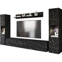 INOSIGN Wohnwand "PARIS, Vitrine Türanschlag links/rechts wechselbar", (Komplett-Set, 4 St.), grifflose Design, stehend und hängend montierbar von Inosign