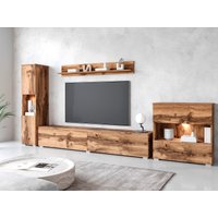 INOSIGN Wohnwand "PARIS, Vitrine Türanschlag links/rechts wechselbar", (Komplett-Set, 4 St.), grifflose Design, stehend und hängend montierbar von Inosign