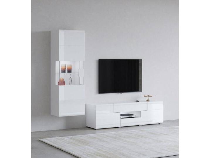 INOSIGN Wohnwand Toledo, (2-St), weiß, weiss/weiss hgl von Inosign