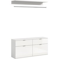 INOSIGN Garderoben-Set "Trondheim, Breite 121 cm, best. aus Kommode, Garderobenstange & Ablage", (3 St.), Zwischenbauelement für Hochschränke der Serie Trondheim von Inosign