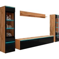 INOSIGN Wohnwand "VERA II", (Komplett-Set, 4 St.), Mediawand 260 cm, Vitrine mit Verglasung, stehend und hängend von Inosign