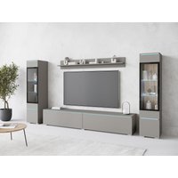 INOSIGN Wohnwand "VERA II, Vitrinen Türanschlag wechselbar", (Komplett-Set, 4 St.), Vitrine mit Verglasung, stehend und hängend, inklusive Beleuchtung von Inosign