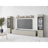 INOSIGN Wohnwand "VERA II, Vitrinen Türanschlag wechselbar", (Komplett-Set, 4 St.), Vitrine mit Verglasung, stehend und hängend, inklusive Beleuchtung von Inosign