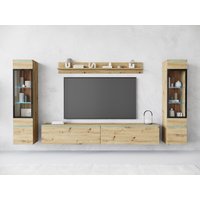 INOSIGN Wohnwand "VERA II", (Komplett-Set, 4 St.), Vitrine mit Verglasung, stehend und hängend, inklusive Beleuchtung von Inosign