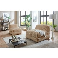 INOSIGN XXL-Sessel "Pia", Loungesessel in Megacord, 2 Größen, Schlaffunktion und Pouf-Funktion von Inosign