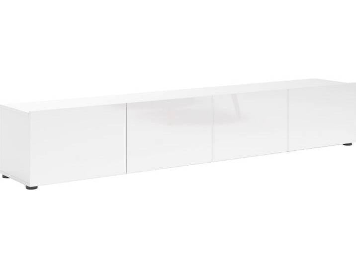 Lowboard INOSIGN Mister, TV-Board, TV-Bank, TV-Kommode, TV-Möbel , weiß, B:225cm H:40cm T:38cm, Sideboards, mit 4 Klappen, komplett Hochglanz Lackiert, Breite 225 cm von Inosign