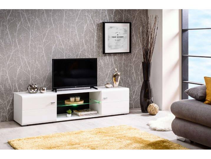 Lowboard INOSIGN Rex TV-Kommode TV-Lowboard , weiß (weiß hochglanz), B:170cm H:41cm T:41,5cm, FSC-zertifizierter Holzwerkstoff, Sideboards, Hochglanzfront, Breite 170 cm, mit und ohne LED-Beleuchtung von Inosign