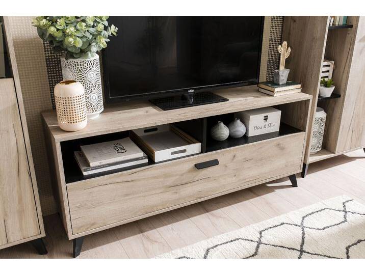 Lowboard INOSIGN Umbria , grau (grau eiche), B:137,5cm H:48,5cm T:40cm, Spanplatte, Sideboards, Kommode, Breite 137,5 cm von Inosign