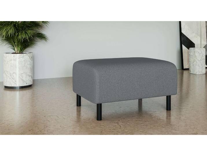 Polsterhocker INOSIGN Glandine , grau (anthrazit), B:70cm H:44cm T:50cm, 100% Polyester, Hocker von Inosign