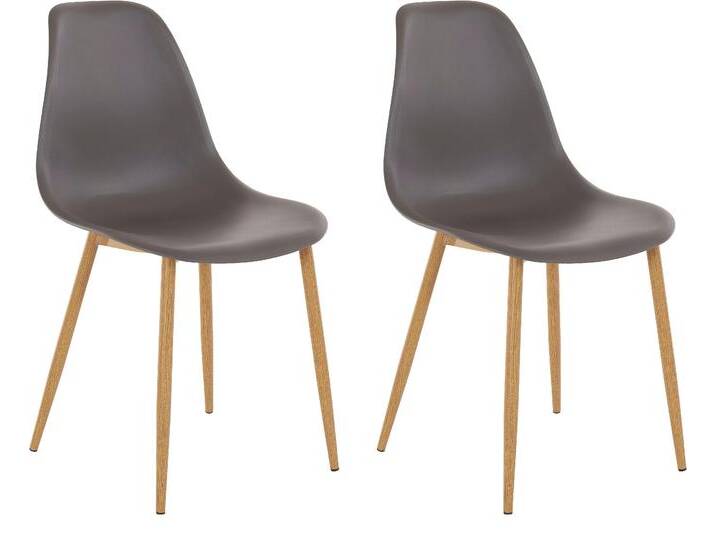 Schalenstuhl INOSIGN Miller , grau (anthrazit), B:45cm H:80cm T:54cm, Stühle, (2 Stück oder 4 Stück) Sitzschale in Kunststoff von Inosign